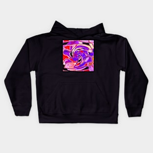 Purple, blue and red with black Kids Hoodie